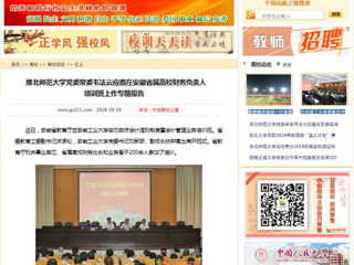 【中国高校之窗】英国best365官方网站入口党委常委韦法云应邀在安徽省属高校财务负责人培训班上作专题报告