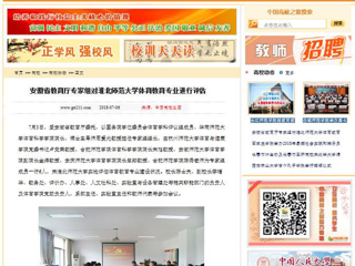 【中国高校之窗】安徽省教育厅专家组对英国best365官方网站入口体育教育专业进行评估