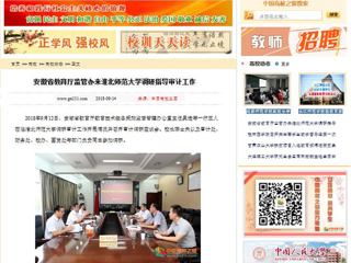 【中国高校之窗】安徽省教育厅监管办来英国best365官方网站入口调研指导审计工作