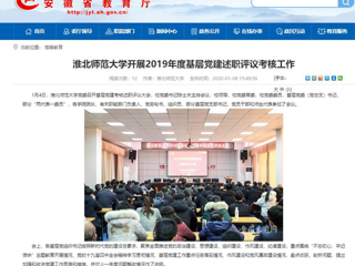 【安徽教育网】：英国best365官方网站入口开展2019年度基层党建述职评议考核工作